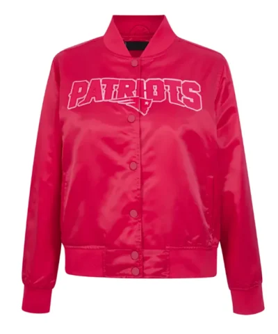 New England Patriots Triple Pink Satin Jacket webp