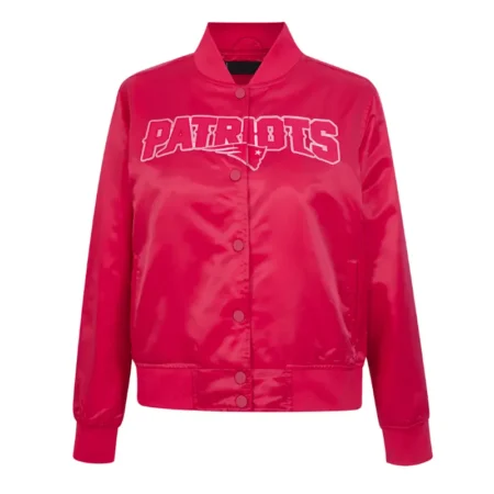 New England Patriots Triple Pink Satin Jacket webp