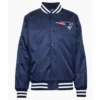 New Era New England Patriots Team Blue Satin Jacket webp