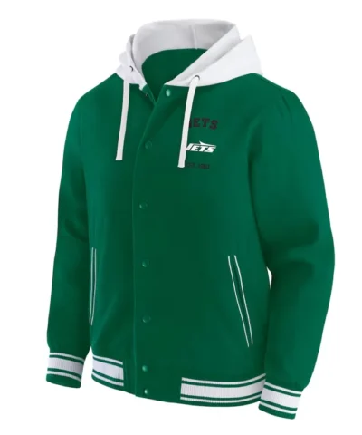 New York Jets Green Cotton Hooded Jacket webp