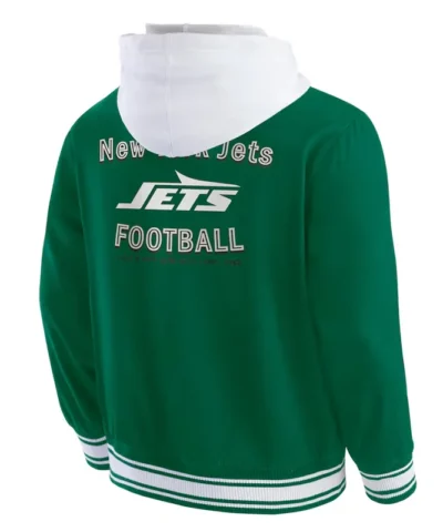 New York Jets Green Cotton Hooded Jacket back webp