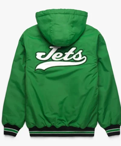 New York Jets Green Hooded Jacket back webp