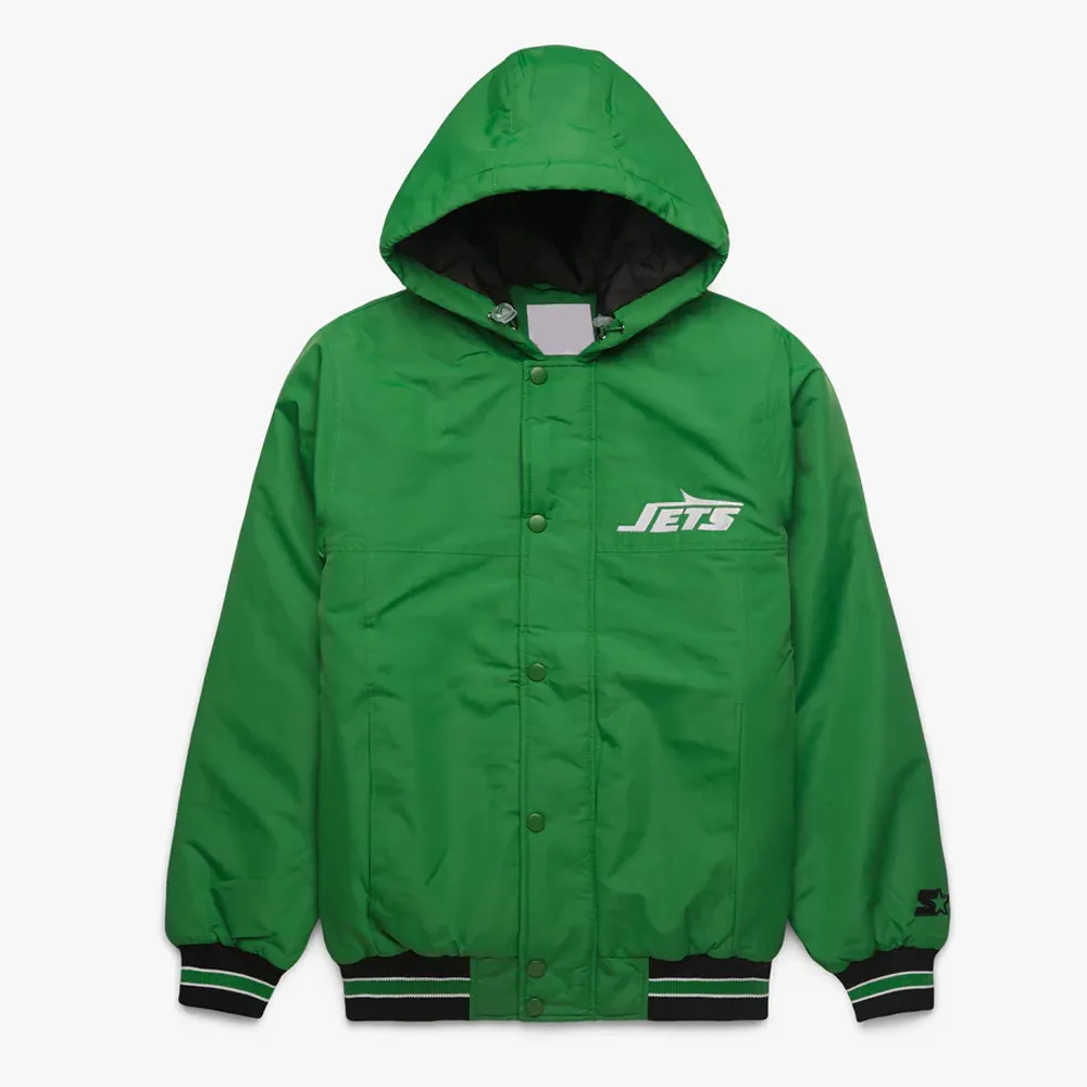 New York Jets Green Hooded Jacket webp New York Jets Green Hooded Jacket webp