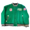 New York Jets Green Throwbacks Varsity Jacket webp