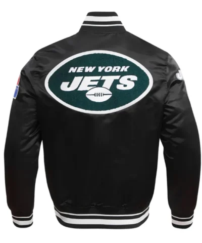 New York Jets Mashup Classic Rib Satin Jacket back webp