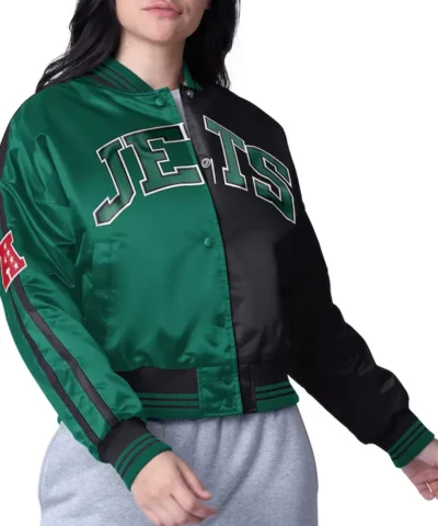 New York Jets Zone Blitz Green Black Jacket webp