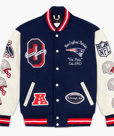 OVO New England Patriots Varsity Jacket webp