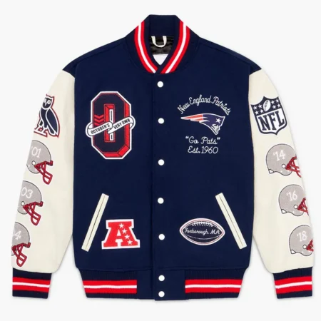 OVO New England Patriots Varsity Jacket webp