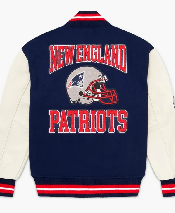 OVO New England Patriots Varsity Jacket back webp