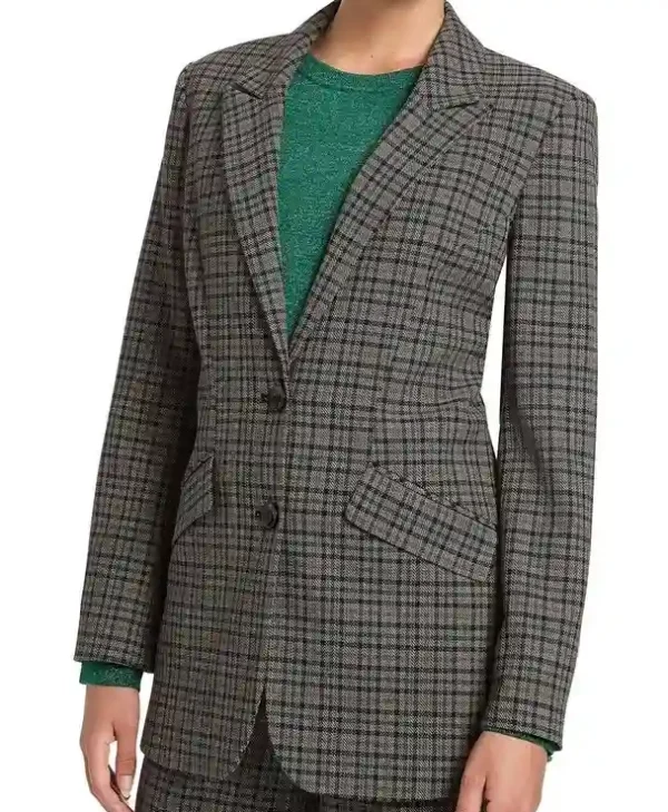 Oly Chalmers Davis Bump S04 Grey Plaid Blazer