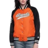 Orange Black San Francisco Giants Home Run Varsity Satin Jacket