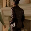Order Found S02 Gabi Mosely Brown Leather Blazer
