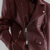 Oversized Burgundy Leather Jacket For Sale webp