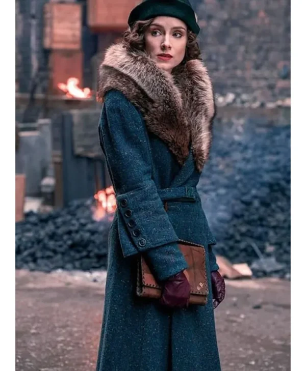 Peaky Blinders S5 Ada Shelby Fur Collar Long Coat