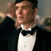 Peaky Blinders Thomas Shelby Black Tuxedo Suit closeup