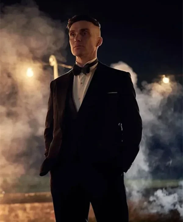 Peaky Blinders Thomas Shelby Black Tuxedo Suit front