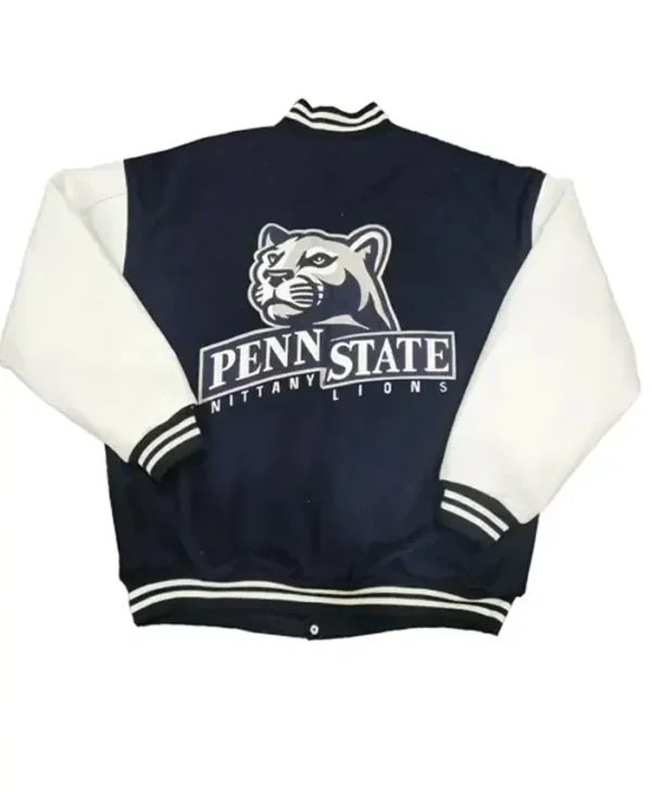 Penn State Nittany Lions Navy and White Jacket Back webp