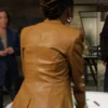 Purchase Found S02 Shanola Hampton Brown Leather Blazer