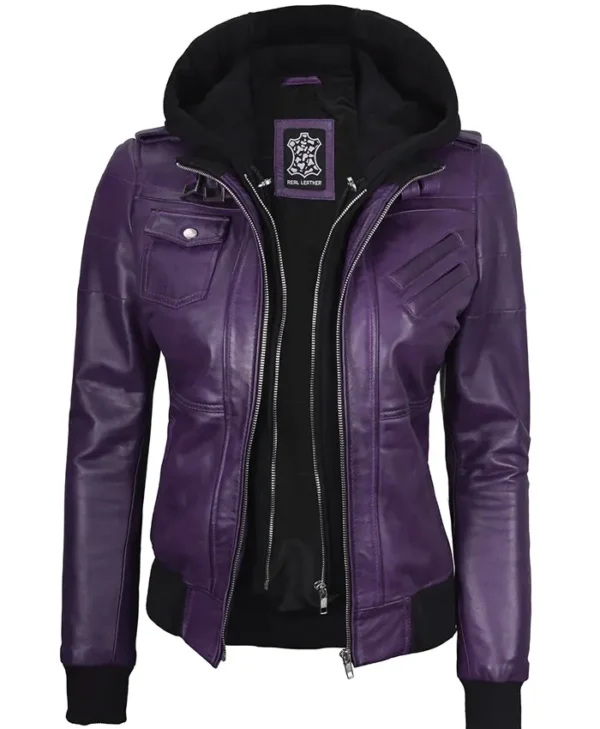 Purple Hooded Jacket webp