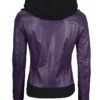 Purple Hooded Jacket Back webp