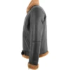 RAF Black B3 Bomber Brown Shearling Jacket Style webp