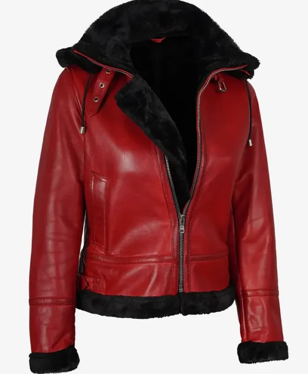 Red Shearling Jacket webp