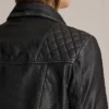 Red Sparrow Black Moto Jacket Womens Quilted webp