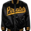 Roberto Clemente 1970 Pirates Satin Bomber Jacket webp