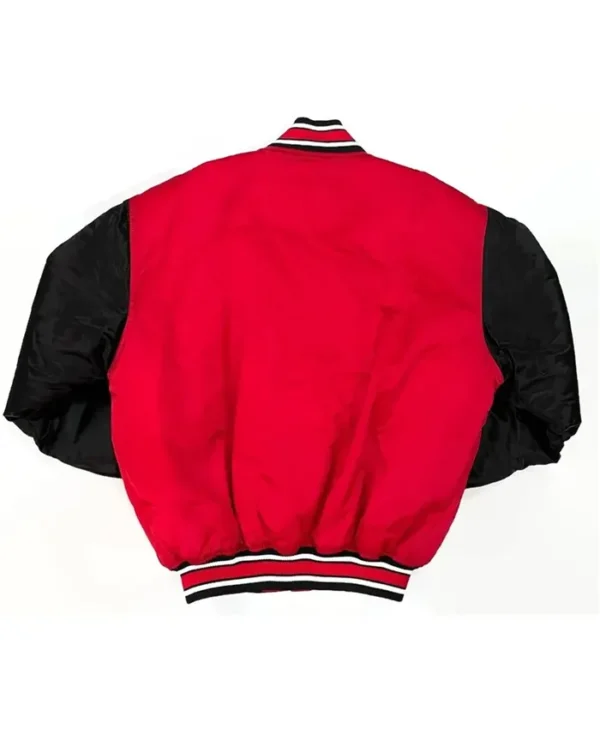 Rochester Red Wings 1990s Satin Varsity Jacket Back webp