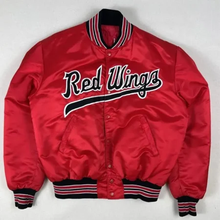 Rochester Red Wings Baseball Red Varsity Jacket webp