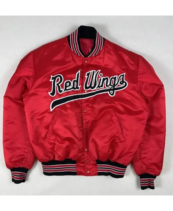 Rochester Red Wings Baseball Red Varsity Jacket webp