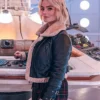 Ruby Sunday Doctor Who S14 Black Shearling Jacket One Time webp