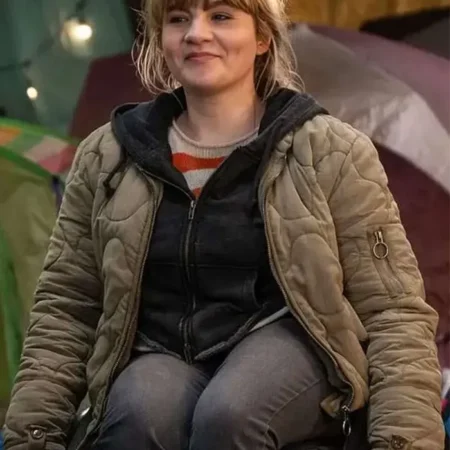 Ruth Madeley Doctor Who S02 Green Quilted Jacket webp