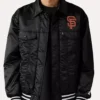 San Francisco Giants Levis x Starter Black Varsity Jacket webp