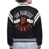 San Francisco Giants Printed Logo Varsity Satin Jacket back