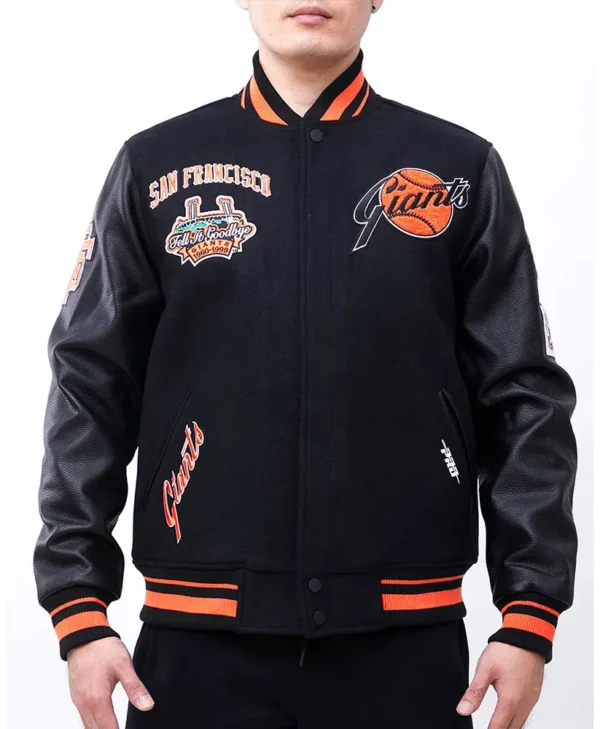 San Francisco Giants Retro Classic Rib Varsity Jacket
