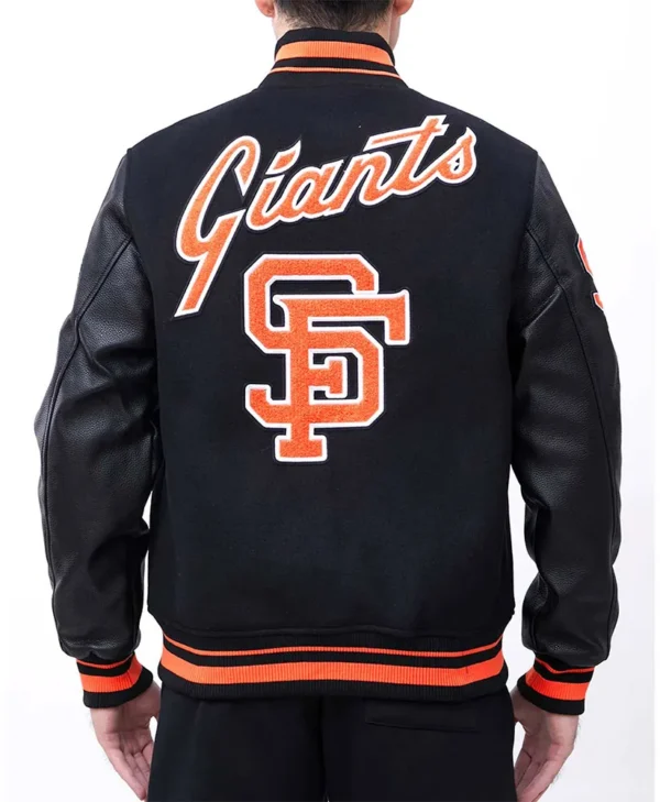 San Francisco Giants Retro Classic Rib Varsity Jacket back