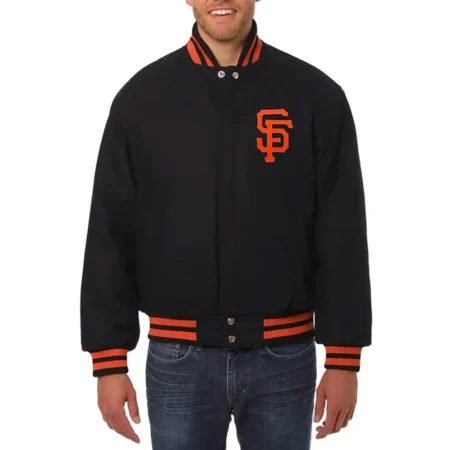 San Francisco Giants Varsity Black Wool Jacket