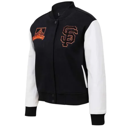 San Francisco Giants Varsity Black and White Jacket