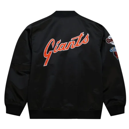 San Francisco Giants Vintage Logo Lightweight Satin Jacket back