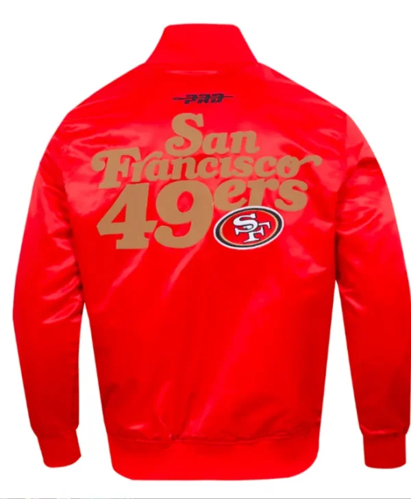San Francisco Souvenir Full Snap Red Eggshell Satin Jacket
