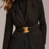Shanola Hampton Found S02 Black Belted Blazer For Sale
