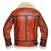 Sheepskin RAF Aviator B6 Waxed Bomber Shearling Jacket Back webp