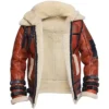 Sheepskin RAF Aviator B6 Waxed Bomber Shearling Jacket Inner webp