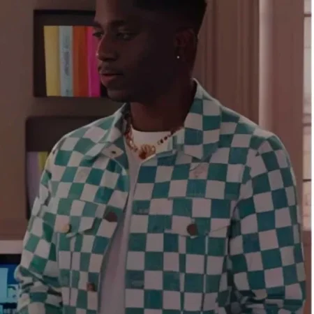 Shop Emily in Paris S03 Samuel Arnold Denim Trucker Jacket webp