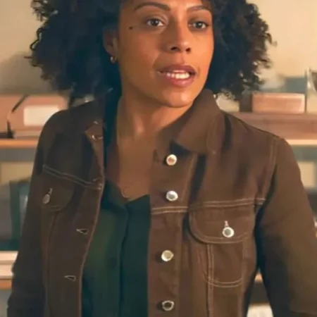 Shop Kat Donovan Missing You Brown Cotton Jacket webp