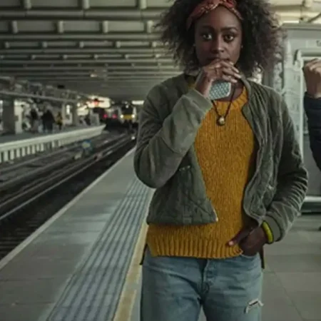 Simona Brown TV Series Behind Her Eyes Louise Green Cotton Quilted Bomber Jacket