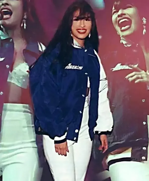 Singer Selena Quintanilla Blue Bomber Jacket