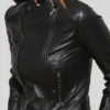 Slim Black Leather Jacket webp