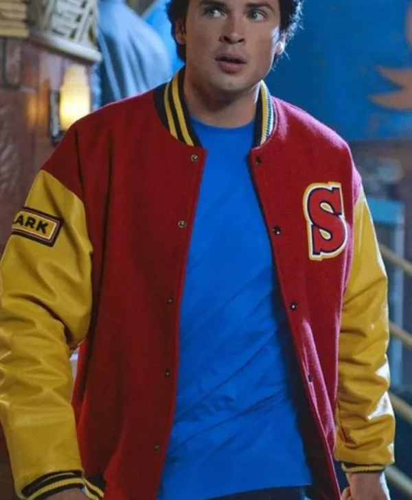 Smallville Clark Kent Crows Varsity Cotton Jacket webp